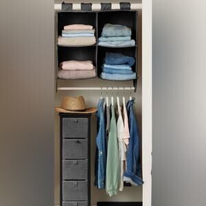 POTTERY Barn Double bar hanging closet organizer